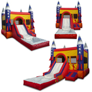 commercial inflatable water slide combo